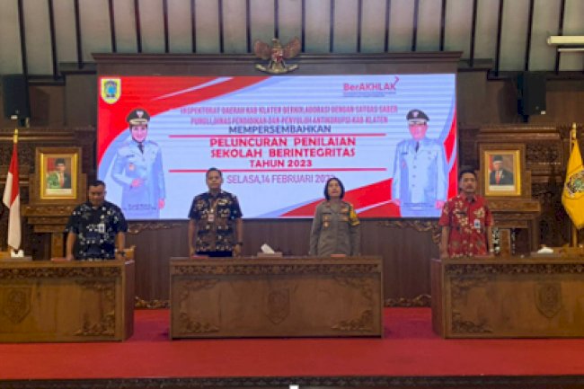 HEBAT!!! ITDA KLATEN LUNCURKAN PENILAIAN SEKOLAH BERINTEGRITAS