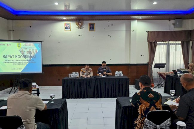 Rakor Bulan Februari Tim Saber Pungli Kabupaten Klaten