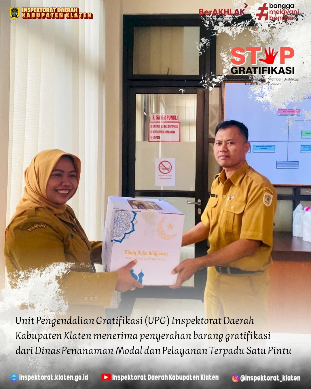 UPG INSPEKTORAT KLATEN TERIMA PENYERAHAN BARANG GRATIFIKASI JELANG IDUL FITRI 1447 H