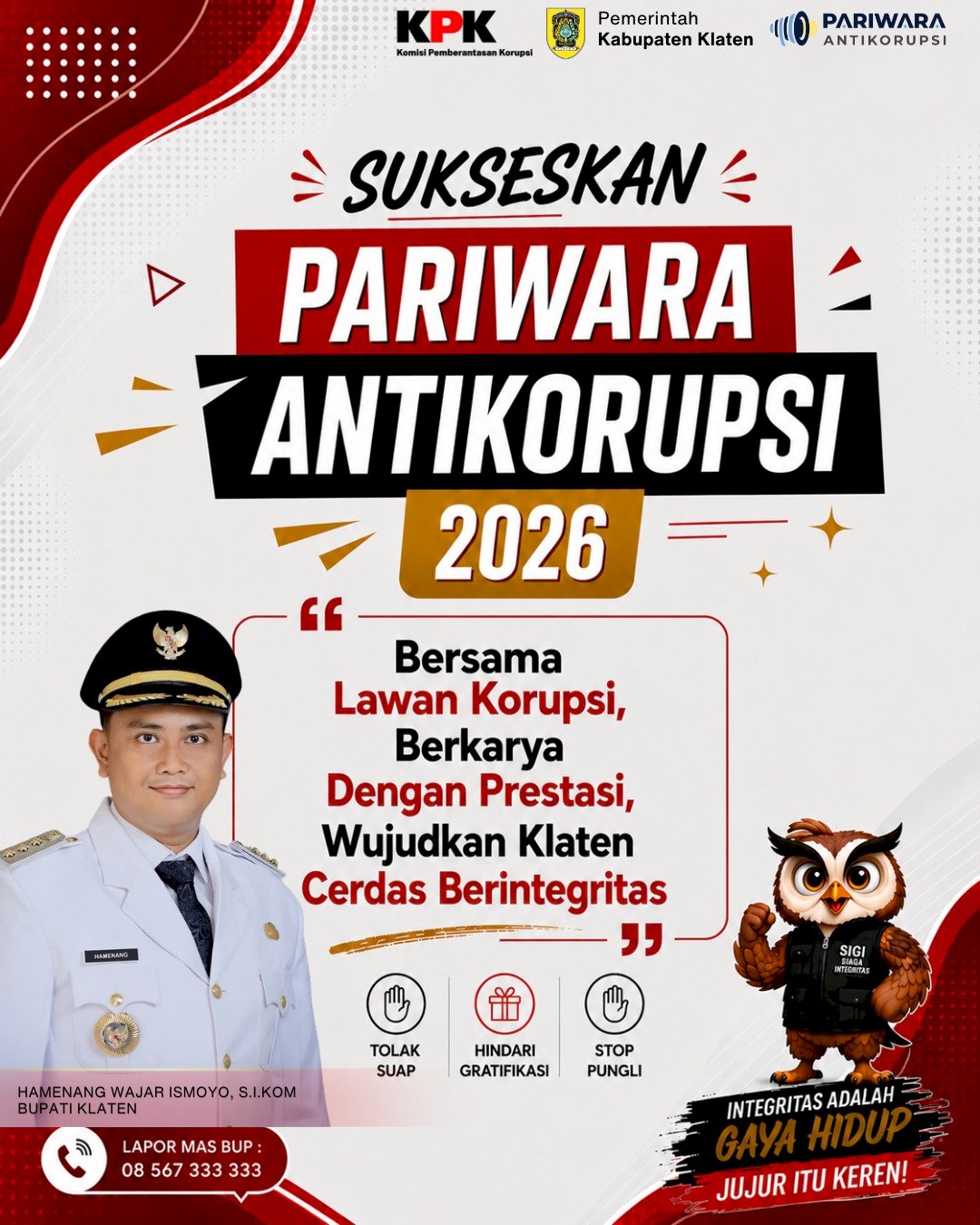 Sukseskan Pariwara Antikorupsi 2026