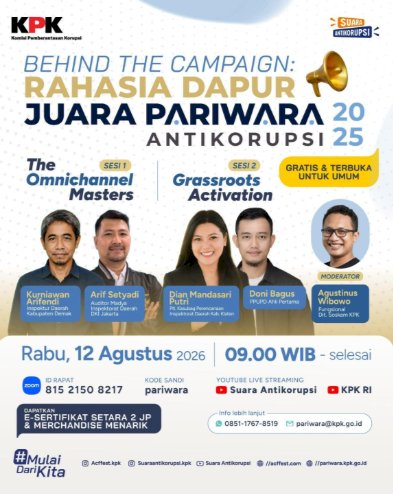 Bagikan Rahasia di Balik Prestasi Pariwara Antikorupsi 2025, Klaten Hadiri “Behind the Campaign” KPK RI